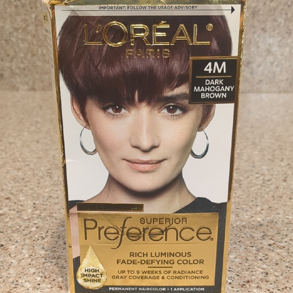 L'Oreal Paris Superior Preference Hair Color, Dark Mahogany Brown 4M